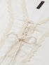 White Rayon Solid Flared Top